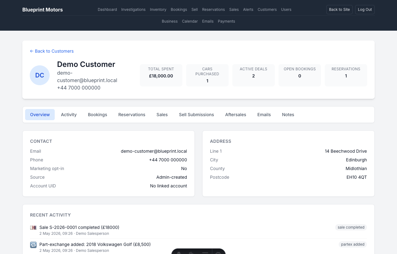 Admin · Customer 360